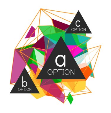 Geometrik üçgen infographics