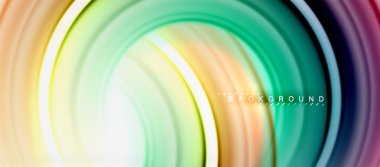 Gökkuşağı sıvı renkli arka plan - girdap ve daireler, bükülmüş sıvı renkler, renkli mermer veya plastik dalgalı doku zemin, çok renkli şablonu için iş veya teknoloji