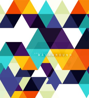 Çok renkli üçgenler arka plan, mozaik kavramı döşer.