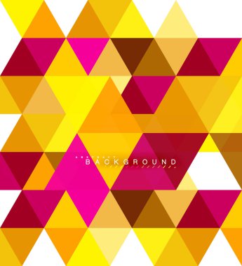 Çok renkli üçgenler arka plan, mozaik kavramı döşer.