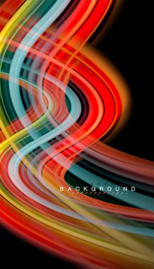 Sıvı renk arka plan, siyah, renkli mermer veya plastik dalga doku zemin, çok renkli şablonu için iş veya teknoloji sunu veya web broşür kapak üzerinde sıvı tasarım bükülmüş