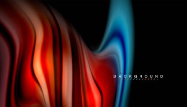 Sıvı renk arka plan, siyah, renkli mermer veya plastik dalga doku zemin, çok renkli şablonu için iş veya teknoloji sunu veya web broşür kapak üzerinde sıvı tasarım bükülmüş