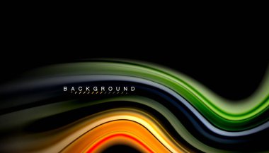 Sıvı renk arka plan, siyah, renkli mermer veya plastik dalga doku zemin, çok renkli şablonu için iş veya teknoloji sunu veya web broşür kapak üzerinde sıvı tasarım bükülmüş