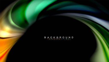 Sıvı renk arka plan, siyah, renkli mermer veya plastik dalga doku zemin, çok renkli şablonu için iş veya teknoloji sunu veya web broşür kapak üzerinde sıvı tasarım bükülmüş