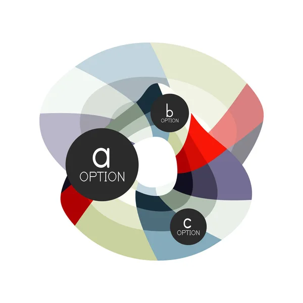 Абстрактный геометрический вариант дизайна инфографики соблазняет примерами опций abc. Тезисы презентации или информационного баннера — стоковый вектор