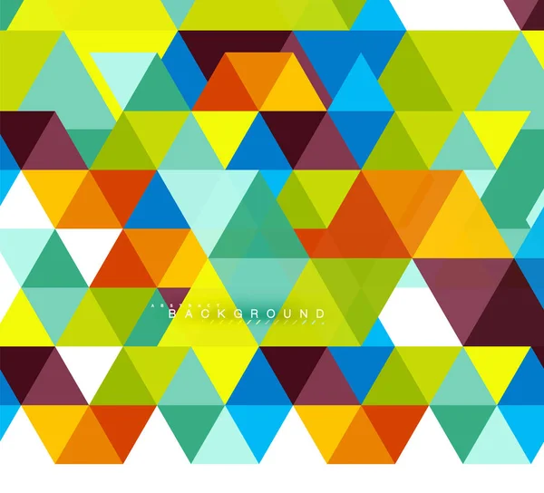 Triângulos multicoloridos fundo abstrato, mosaico azulejos conceito — Vetor de Stock
