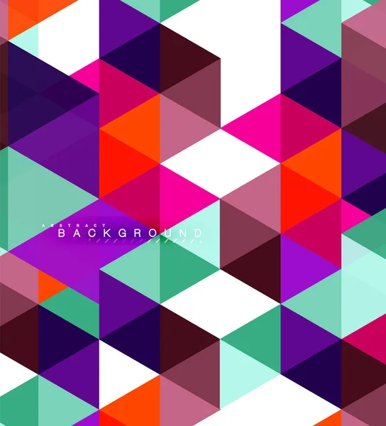 多色の三角形の抽象的な背景 モザイク タイル ベクター グラフィックの概念 — ストックベクタ