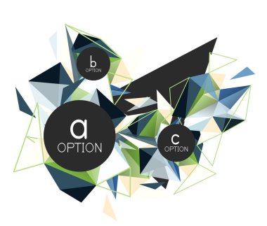 Vektör üçgen arka plan, düşük poli kavramı