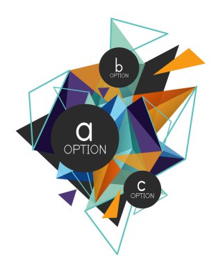 Vektör üçgen arka plan, düşük poli kavramı