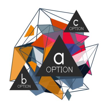 Üçgen infographics tasarım düzeni