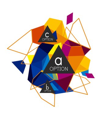 Geometrik üçgen infographics