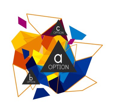 Geometrik üçgen infographics