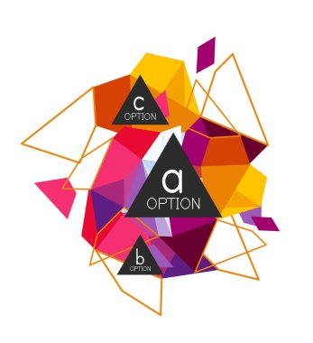 Geometrik üçgen infographics