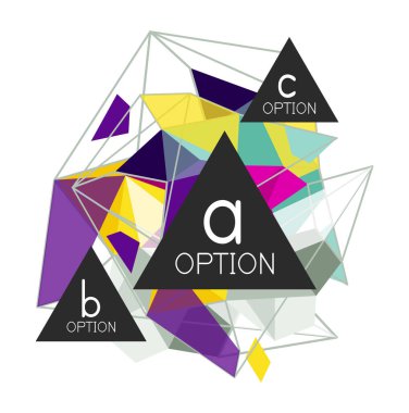 Üçgen infographics tasarım düzeni