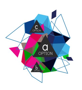 Üçgen infographics tasarım düzeni