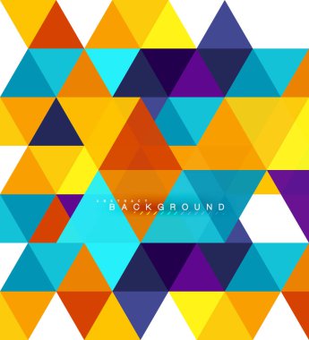 Çok renkli üçgenler arka plan, mozaik kavramı döşer.