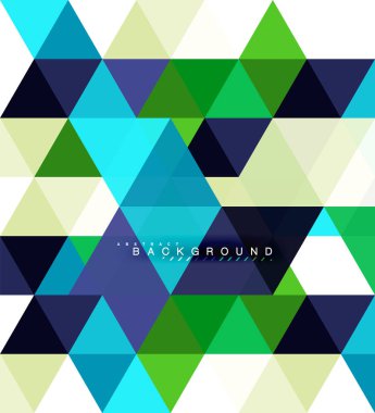 Çok renkli üçgenler arka plan, mozaik kavramı döşer.