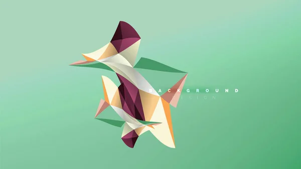 Tło - geometryczne origami styl kształtu kompozycji, trójkątne low poly projekt koncepcyjny. Kolorowy, modny ilustracja minimalistyczny — Wektor stockowy