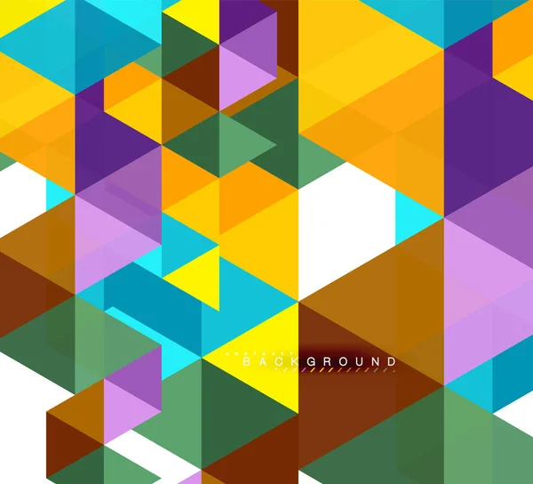 Triangles multicolores fond abstrait, concept de carreaux de mosaïque — Image vectorielle