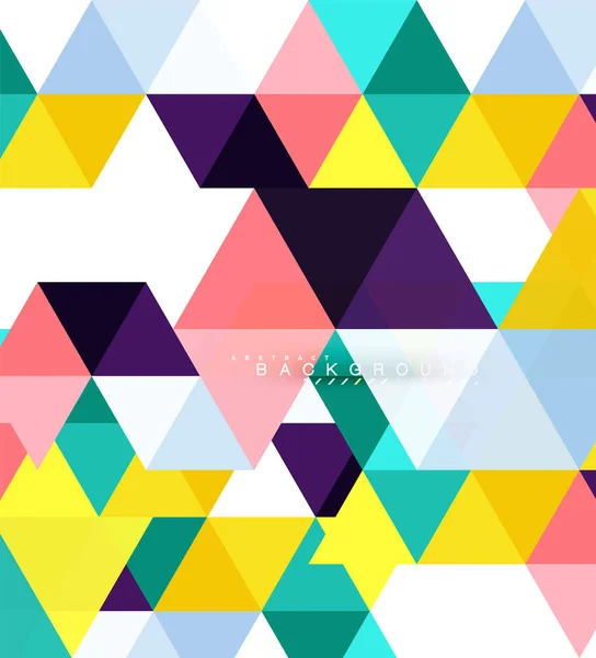 Triangles multicolores fond abstrait, concept de carreaux de mosaïque — Image vectorielle