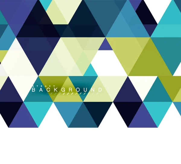 Triangoli multicolori sfondo astratto, concetto di piastrelle a mosaico — Vettoriale Stock
