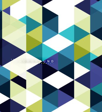 Çok renkli üçgenler arka plan, mozaik kavramı, vektör çizim döşer.