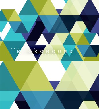 Çok renkli üçgenler arka plan, mozaik kavramı döşer.