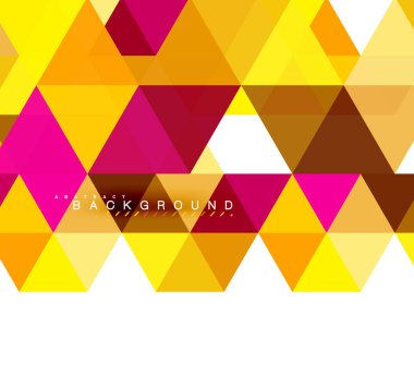 Çok renkli üçgenler arka plan, mozaik kavramı döşer.