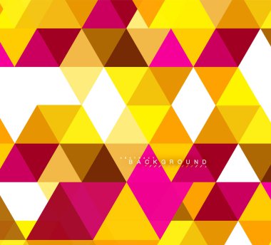 Çok renkli üçgenler arka plan, mozaik kavramı döşer.