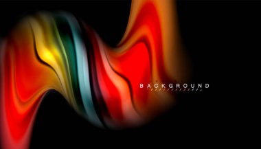 Sıvı renk arka plan, siyah, renkli mermer veya plastik dalga doku zemin, çok renkli şablonu için iş veya teknoloji sunu veya web broşür kapak üzerinde sıvı tasarım bükülmüş