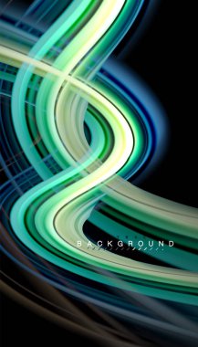 Sıvı renk arka plan, siyah, renkli mermer veya plastik dalga doku zemin, çok renkli şablonu için iş veya teknoloji sunu veya web broşür kapak üzerinde sıvı tasarım bükülmüş