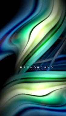 Sıvı renk arka plan, siyah, renkli mermer veya plastik dalga doku zemin, çok renkli şablonu için iş veya teknoloji sunu veya web broşür kapak üzerinde sıvı tasarım bükülmüş