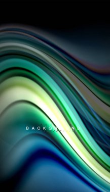 Sıvı renk arka plan, siyah, renkli mermer veya plastik dalga doku zemin, çok renkli şablonu için iş veya teknoloji sunu veya web broşür kapak üzerinde sıvı tasarım bükülmüş