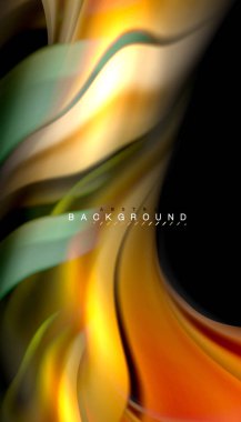 Sıvı renk arka plan, siyah, renkli mermer veya plastik dalga doku zemin, çok renkli şablonu için iş veya teknoloji sunu veya web broşür kapak üzerinde sıvı tasarım bükülmüş