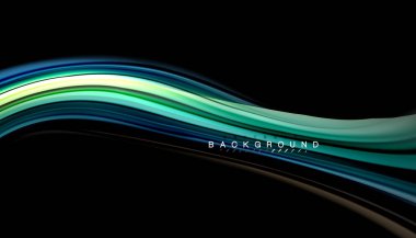 Sıvı renk arka plan, siyah, renkli mermer veya plastik dalga doku zemin, çok renkli şablonu için iş veya teknoloji sunu veya web broşür kapak üzerinde sıvı tasarım bükülmüş