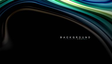 Sıvı renk arka plan, siyah, renkli mermer veya plastik dalga doku zemin, çok renkli şablonu için iş veya teknoloji sunu veya web broşür kapak üzerinde sıvı tasarım bükülmüş