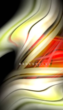 Sıvı renk arka plan, siyah, renkli mermer veya plastik dalga doku zemin, çok renkli şablonu için iş veya teknoloji sunu veya web broşür kapak üzerinde sıvı tasarım bükülmüş