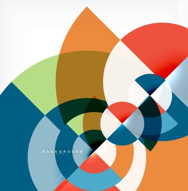 En az daire arka plan tasarım, iş veya teknoloji sunu veya web broşür kapak düzeni, duvar kağıdı için çok renkli şablonu