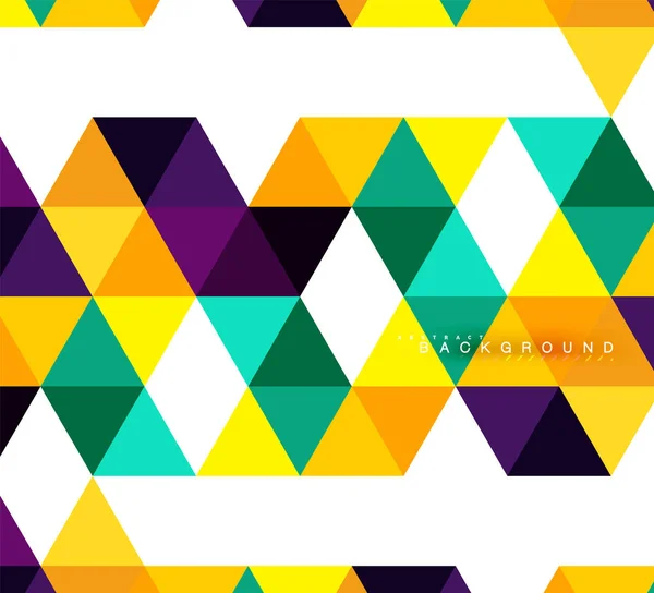 Multicolored triangles abstract background, mosaic tiles concept — Stock Vector