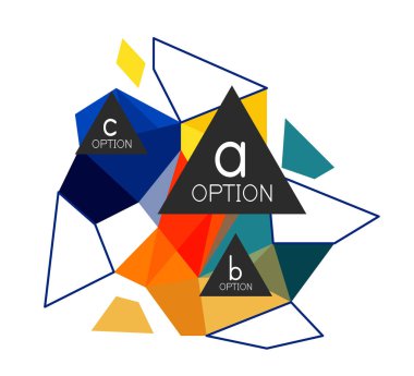 Üçgen infographics tasarım düzeni