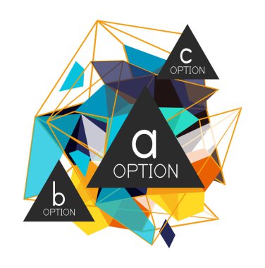 Üçgen infographics tasarım düzeni