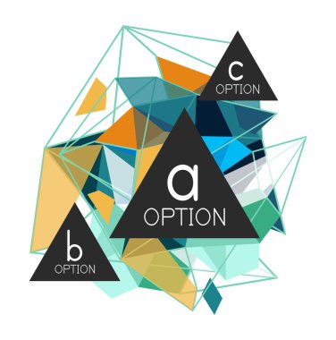 Geometrik üçgen infographics