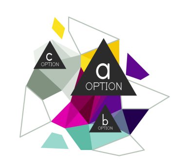 Üçgen infographics tasarım düzeni