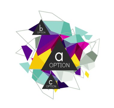 Geometrik üçgen infographics