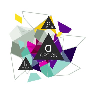 Üçgen infographics tasarım düzeni