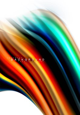 Sıvı sıvı karıştırma renkler konsepti üzerine açık gri renkli, dalga ve girdap eğrisi akışı satır, trendy soyut düzeni şablonu iş sunumu, app duvar kağıdı başlık sayfası, poster veya duvar kağıdı için