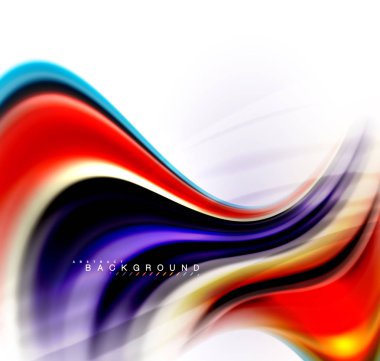 Sıvı sıvı karıştırma renkler konsepti üzerine açık gri renkli, dalga ve girdap eğrisi akışı satır, trendy soyut düzeni şablonu iş sunumu, app duvar kağıdı başlık sayfası, poster veya duvar kağıdı için