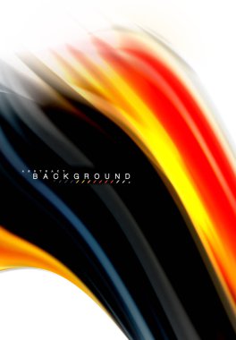 Sıvı sıvı karıştırma renkler konsepti üzerine açık gri renkli, dalga ve girdap eğrisi akışı satır, trendy soyut düzeni şablonu iş sunumu, app duvar kağıdı başlık sayfası, poster veya duvar kağıdı için