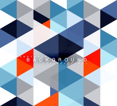 Çok renkli üçgenler arka plan, mozaik kavramı döşer.