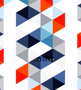 Çok renkli üçgenler arka plan, mozaik kavramı döşer.